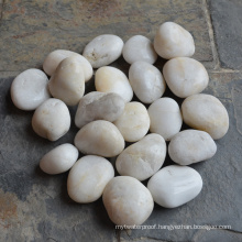 Garden Path and Bathroom Floor Decorative White Pebble Stone Tile